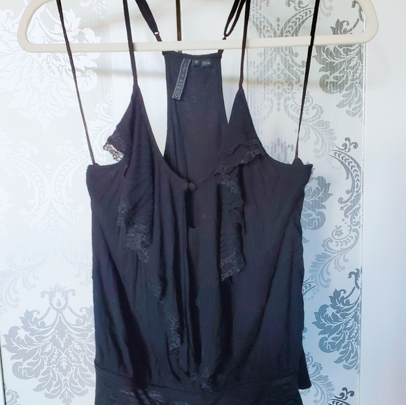 Guess ruffle racer back tank top - Picture 2 of 5